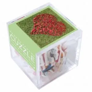 PUZZLE CUBE BOIS WILSON : JE T'AIME - 30 PIECES