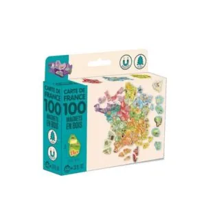 MAGNETS BOIS CARTE DE FRANCE - JEUJURA