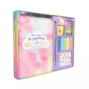 COFFRET MA PAPETERIE CREATIVE ARC-EN-CIEL - AUZOU