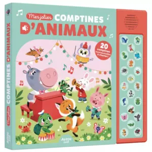 LIVRE MES JOLIES COMPTINES D'ANIMAUX - 20 PUCES SONORES - AUZOU