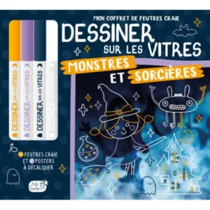 DESSINER SUR VITRES MONSTRES HALLOWEEN - AUZOU