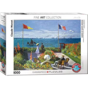PUZZLE EUROGRAPHICS BEAUX ARTS - C. MONET : JARDIN A SAINTE ADRESSE - 1000 PIECES