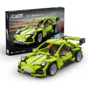 KIT DE CONSTRUCTION CADA - VOITURE DE COURSE VERTE A RETROFRICTION 1:18 - 387 PIECES
