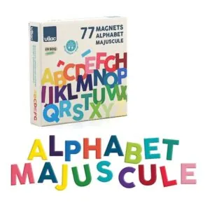 COFFRET 77 MAGNETS ALPHABET MAJUSCULES - VILAC