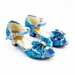 MULES A NOEUDS ET PAILLETTES BLEUES - 3/4 ANS - LABAY