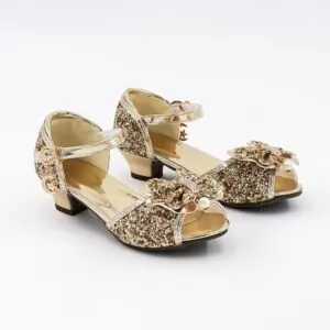 MULES A NOEUDS ET PAILLETTES DOREES - 8/10 ANS - LABAY