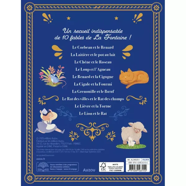 LIVRES MA JOLIE BIBLIOTHEQUE DES FABLES DE LA FONTAINE - AUZOU – Image 3