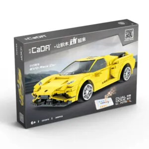 KIT DE CONSTRUCTION CADA - VOITURE DE COURSE 1:20 JAUNE RC - 289 PIECES