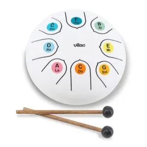 TONGUE DRUM EN METAL BLANC - VILAC