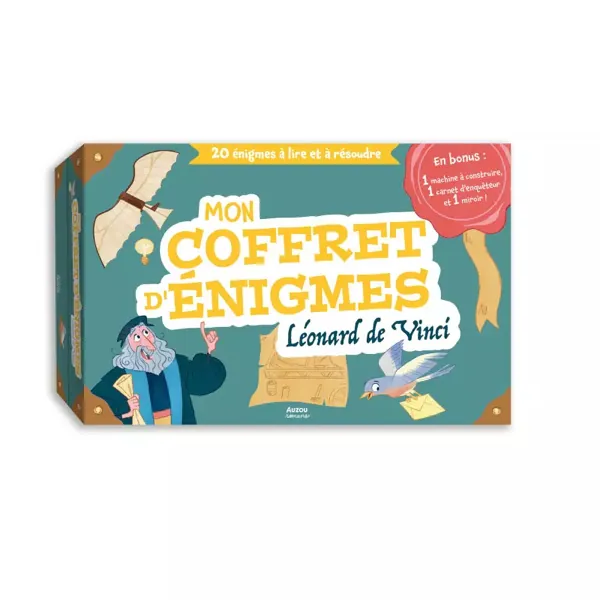MON COFFRET D'ENIGMES LEONARD DE VINCI - AUZOU