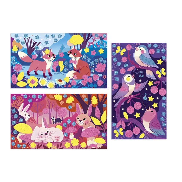 COFFRET STICKERS MOUSSE SABLES FLUO - AMIS FORET - JANOD – Image 3