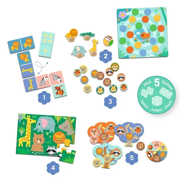 MEMO LOTO DOMINO ANIMAUX SAUVAGES - DJECO – Image 2