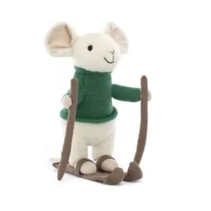 PELUCHE SOURIS MERRY A SKI - JELLYCAT