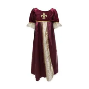 ROBE DE REINE MEDIEVALE TUDOR BORDEAUX 5/6 ANS - GREAT PRETENDERS
