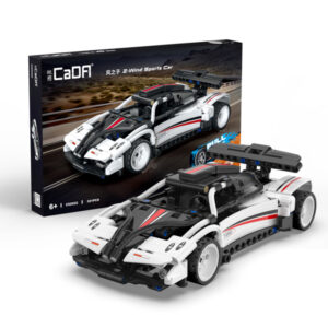 KIT DE CONSTRUCTION CADA - VOITURE DE COURSE BLANCHE A RETROFRICTION 1:18 - 321 PIECES