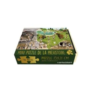 MINI PUZZLE CARTES D'ART : PREHISTOIRE - 50 PIECES