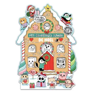 SET DE 8 COLORIAGES NOEL KAWAII - CARTES D'ART