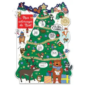 SET DE 8 COLORIAGES VILLAGE DE NOEL - CARTES D'ART