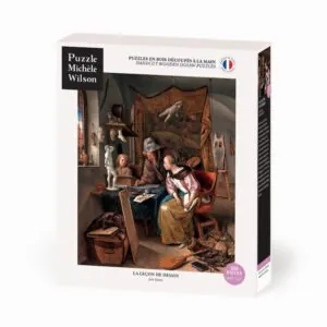PUZZLE BOIS WILSON - J. STEEN : LA LECON DE DESSIN - 500 PIECES