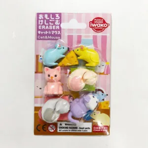 SET GOMMES CHATS ET SOURIS - IWAKO