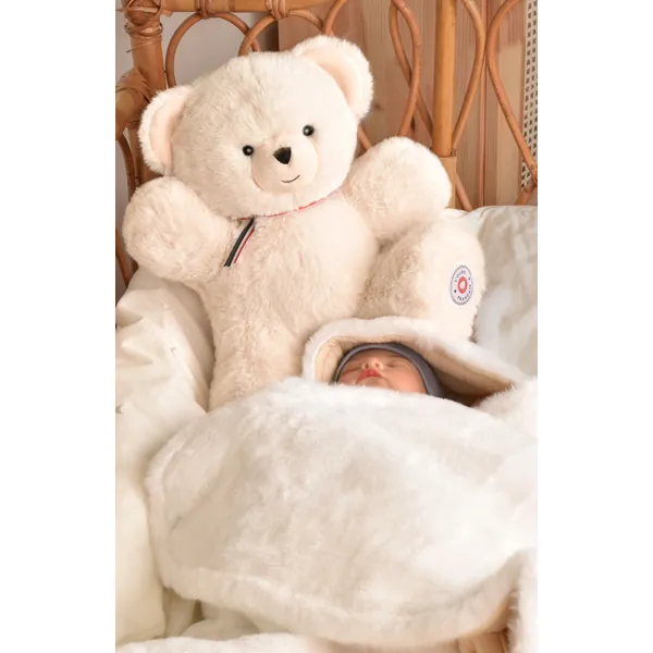 PELUCHE OURS ARTICULEE IVOIRE 35 CM - L'OURS FRANCAIS – Image 2