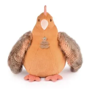 PELUCHE POULE ORANGE 50CM - HISTOIRE D'OURS