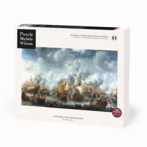 PUZZLE BOIS WILSON - J. ABRAHAMSZ BEERSTRAATEN : LA BATAILLE DE SCHEVENINGEN - 900 PIECES