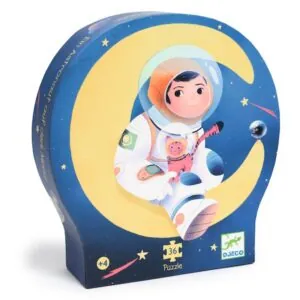 PUZZLE DJECO SILHOUETTE : UN ASTRONAUTE DANS LA LUNE - 36 PIECES