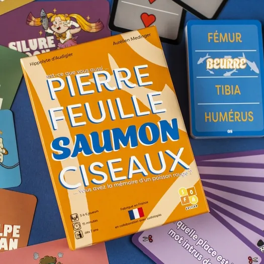 PIERRE FEUILLE SAUMON CISEAUX