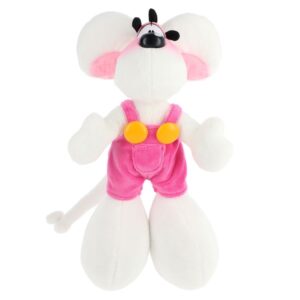 PELUCHE DIDDL EN SALOPETTE ROSE 30CM - DIDDL