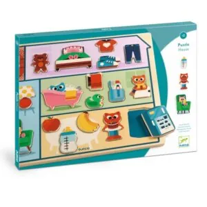 PUZZLE BOIS DJECO : HOUSE - 22 PIECES