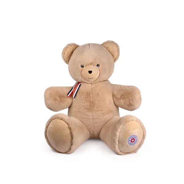 PELUCHE GRAND OURS BEIGE POUDRE 100 CM - L'OURS FRANCAIS