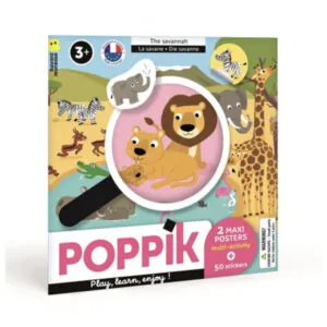 POCHETTE MAXI POSTERS ET STICKERS SAVANE - POPPIK