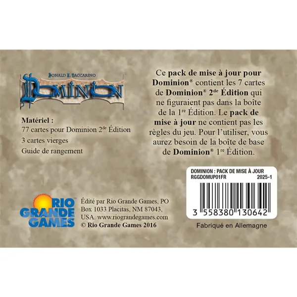 DOMINION - PACK DE MISE À JOUR