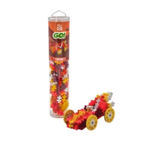 PLUS PLUS GO - TUBE VOITURE FEU - 200 PIECES
