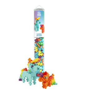 PLUS PLUS - TUBE LICORNE ARC EN CIEL - 100 PIECES