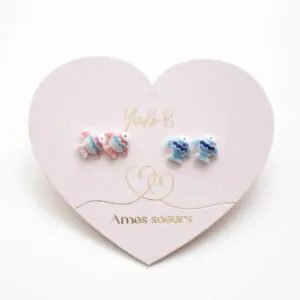 DUO BOUCLES D'OREILLES ONDINE - YUKO.B
