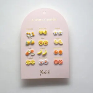 BOUCLES D'OREILLES CERAMIQUE - UN AN DE POESIE VIVE - YUKO.B