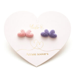 DUO BOUCLES D'OREILLES COEURS - YUKO.B