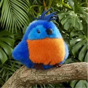 PELUCHE PERROQUET BLEU ROYAL - LES CUI-CUI PARADIS - HISTOIRE D'OURS