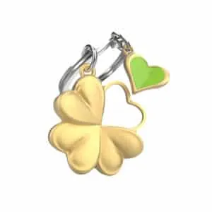 PORTE CLES TREFLE A QUATRE FEUILLES - METALMORPHOSE