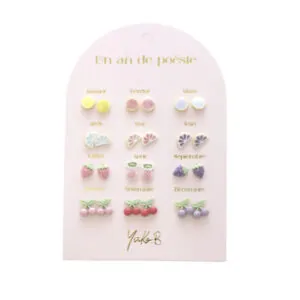 BOUCLES D'OREILLES CERAMIQUE - UN AN DE POESIE FRUITE - YUKO.B