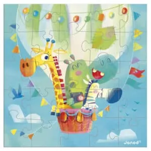 CARTE PUZZLE JANOD : VOL EN MONTGOLFIERE - 25 PIECES
