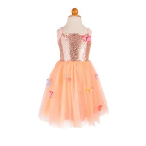 ROBE PRINCESSE PAPILLON ABRICOT 5/6ANS - GREAT PRETENDERS