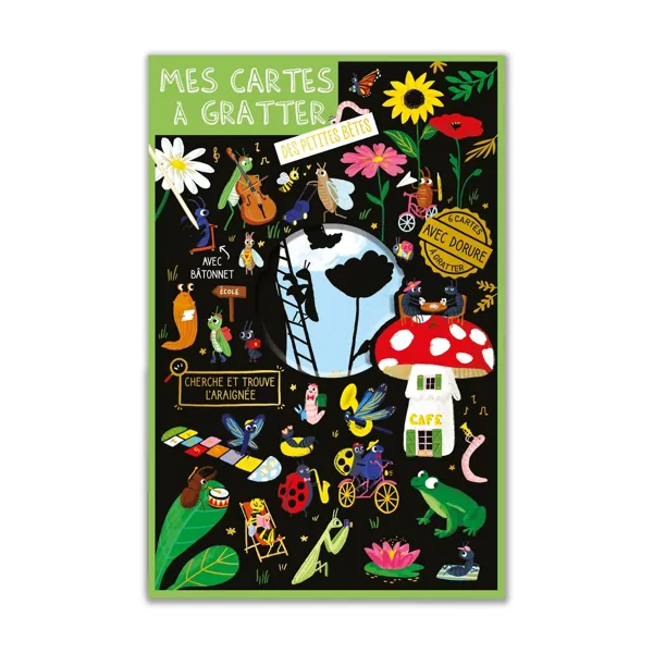 CARTES A GRATTER : JARDIN DES PETITES BETES - CARTES D'ART