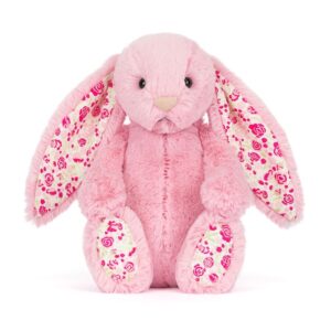 PELUCHE LAPIN LUXE BLUSHKIN TISSU FLEURI ORIGINAL - JELLYCAT