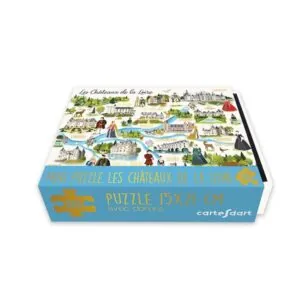 MINI PUZZLE CARTES D'ART : LES CHATEAUX DE LA LOIRE - 100 PIECES