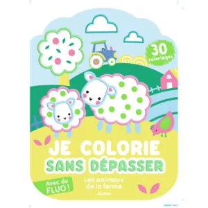 CAHIER JE COLORIE SANS DEPASSER - LES ANIMAUX DE LA FERME - AUZOU