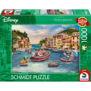 PUZZLE SCHMIDT DISNEY - T. KINKADE : MICKEY AND MINNIE EN ITALIE - 1000 PIECES