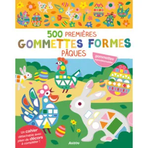 CAHIER 500 GOMMETTES FORMES PAQUES - AUZOU